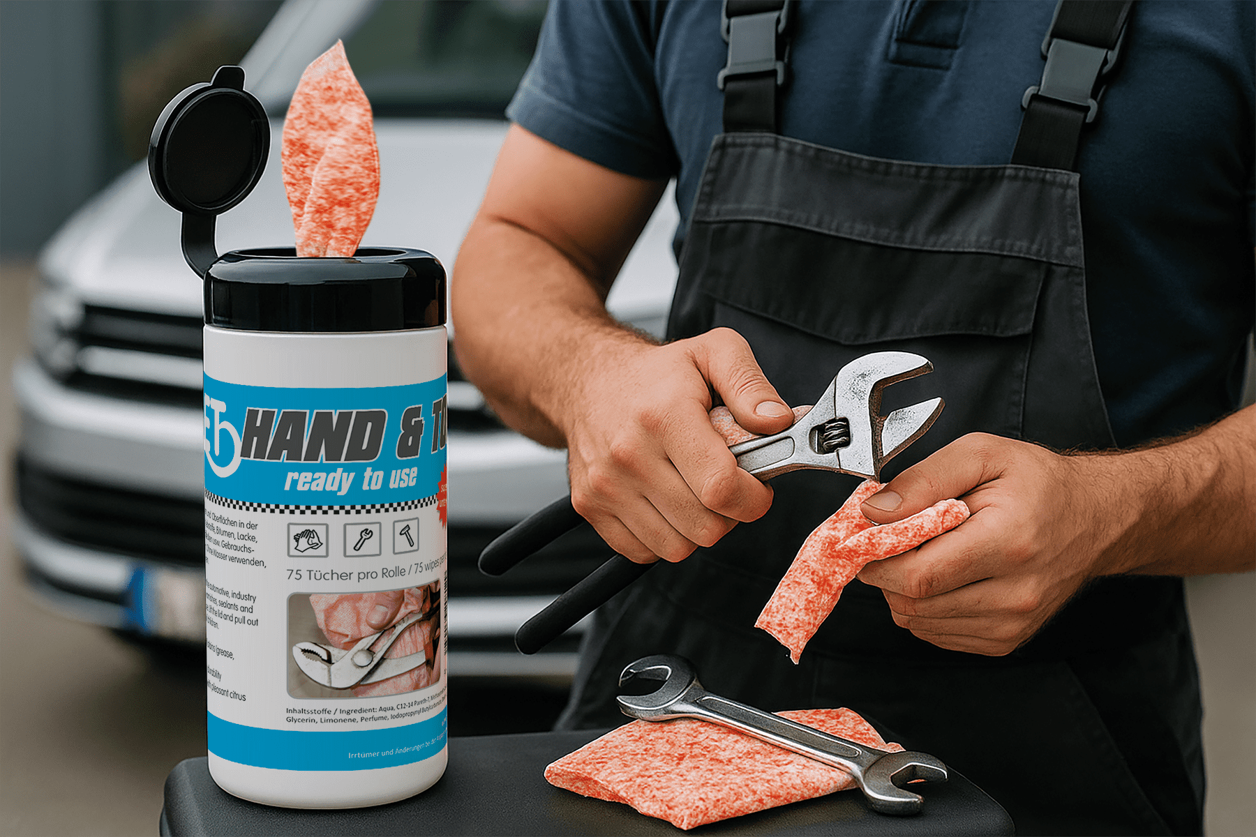 WIPEX WET Hand & Tool – Anwendung 2